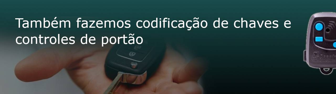 Fazemos também codificação de chaves e de controles de portão