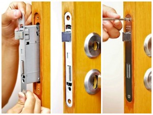 Processo de remoção e reposição de uma fechadura